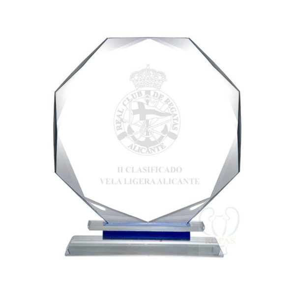 Trofeo de cristal biselado