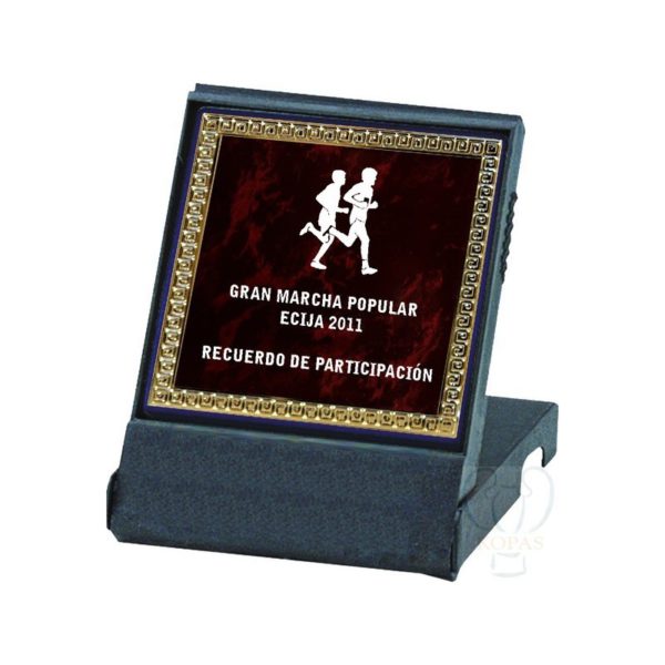 Placa de aluminio con estuche