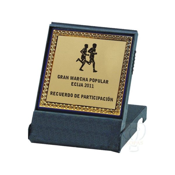 Placa de aluminio con estuche
