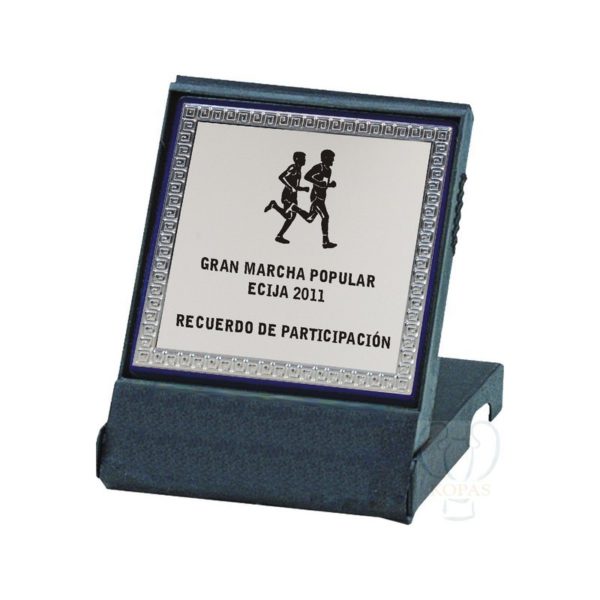 Placa de aluminio con estuche